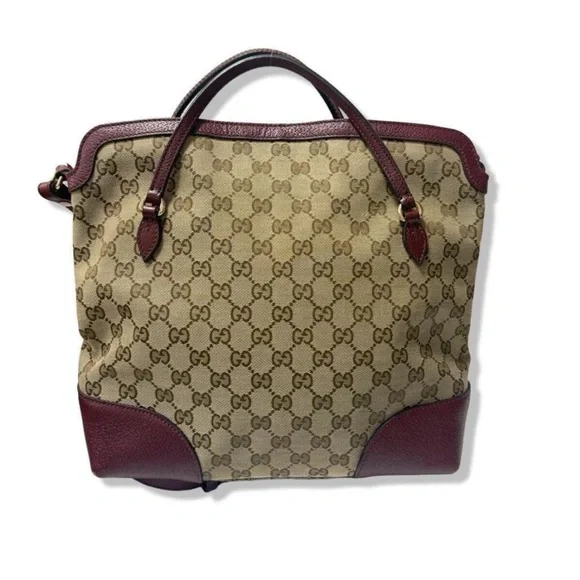 Gucci Beige and Burgundy Women's Bag - Picture 2 of 11